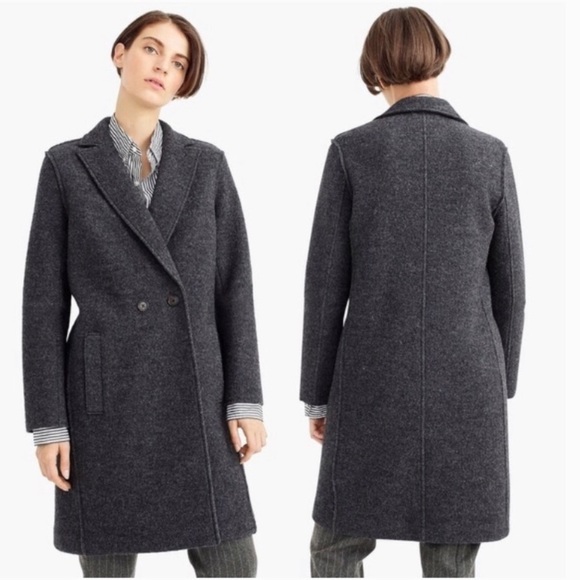 J. Crew Jackets & Coats J Crew Daphne Coat Italian Boiled Wool Grey